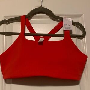 Lululemon Ultralu Square-Neck Red Glow Sports Bra, B/C, Sz 12, NWT